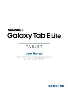 Samsung Galaxy Tab E Lite manual. Smartphone Instructions.